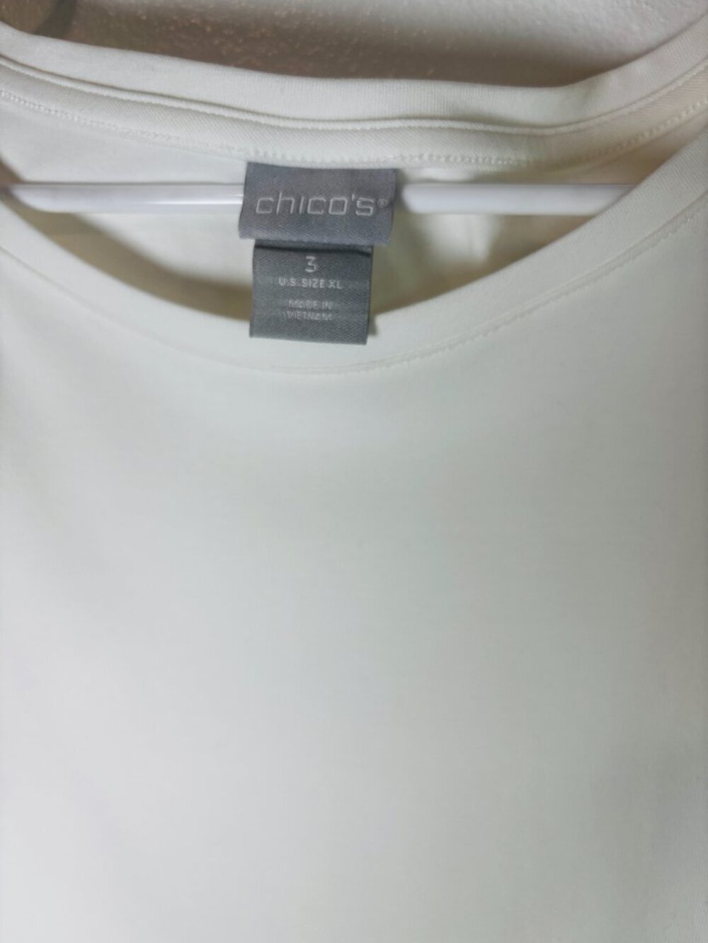 Chico's White ¾ Bell Sleeve Blouse Top - Size XL (Chico's Size 3) - Picture 3 of 4